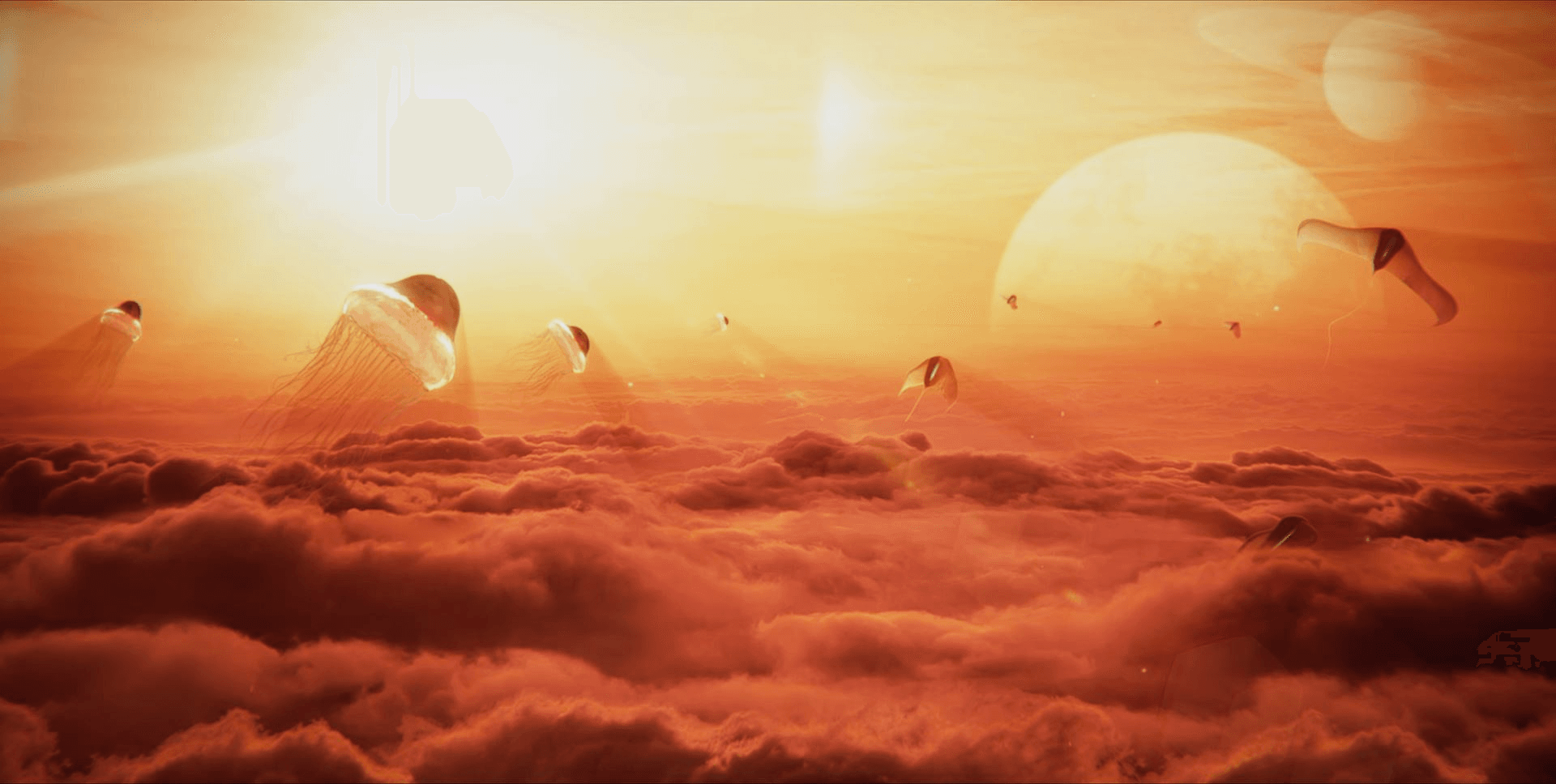 Possible alien life above the clouds of an unknown, habitable planet