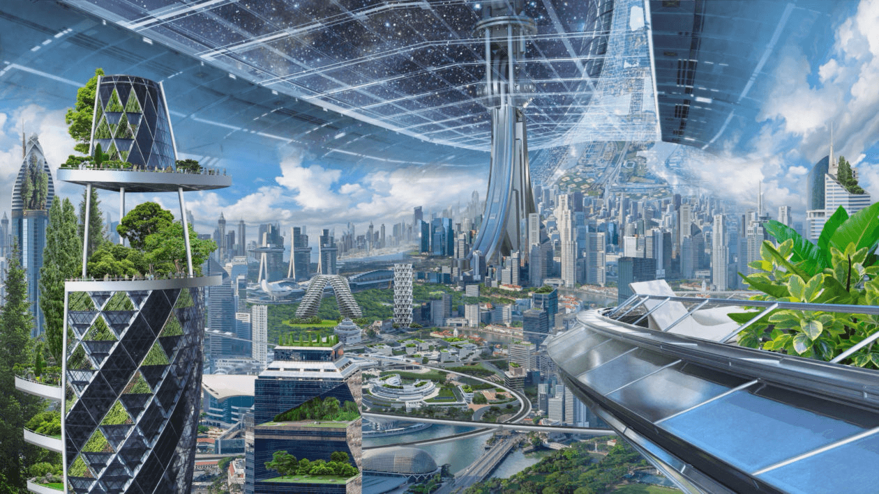 A space colony envisioned by Blue Origin